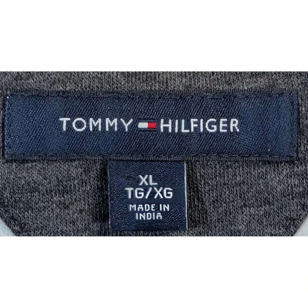 Tommy Hilfiger Mens XL Charcoal Gray Graphic Logo Crewneck Sweatshirt 1985 XL